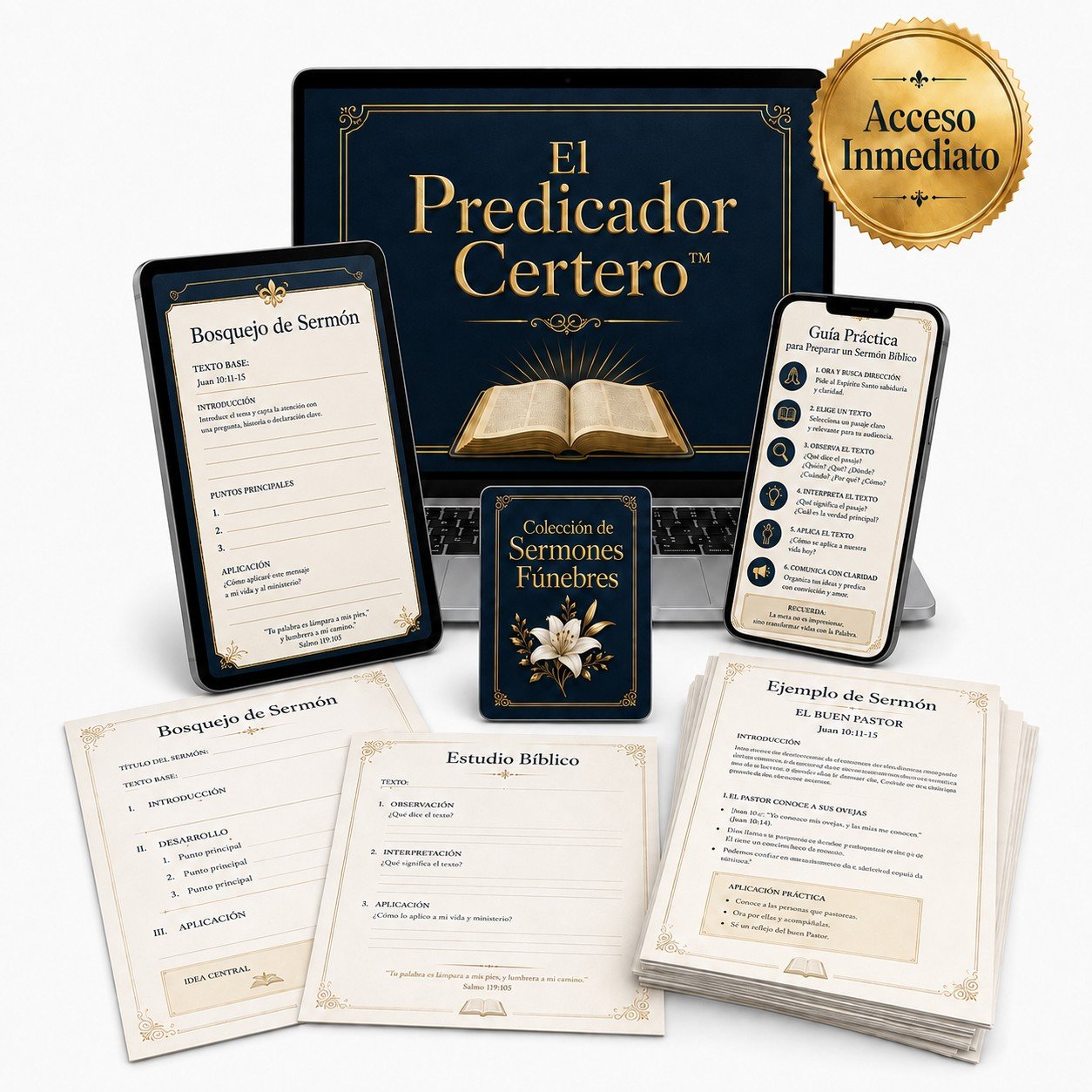 El Predicador Certero™ y sus 3 bonos — acceso inmediato