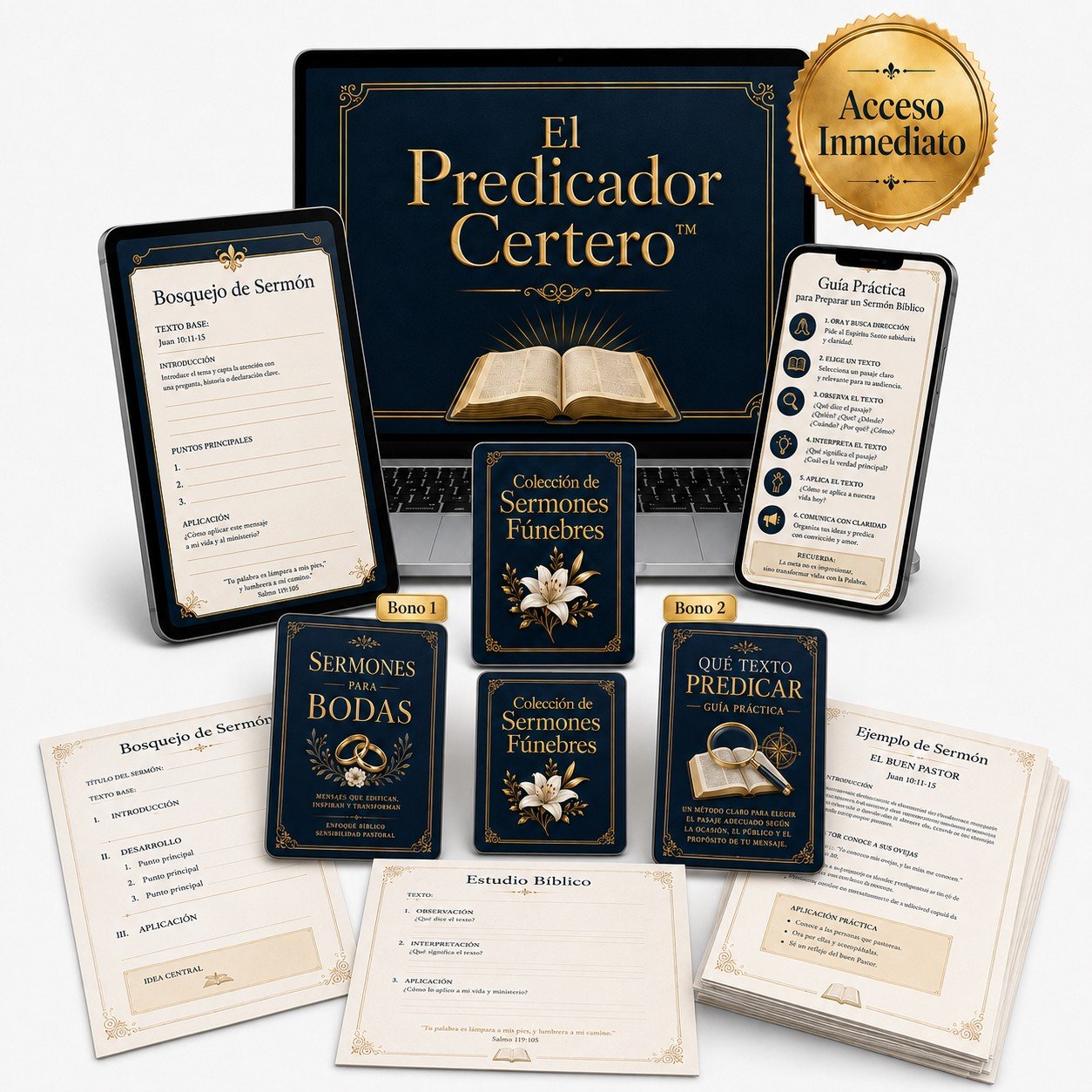 El Predicador Certero™ + 3 bonos exclusivos — acceso inmediato